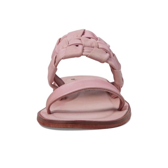 FREE PEOPLE Sandals River Pink Woven Leather Flats Sz 37 - Picture 5 of 12